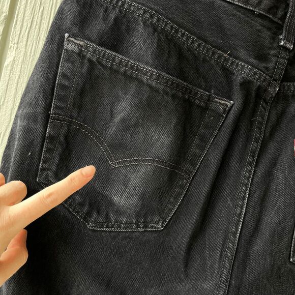 Levi’s 501 Black Jeans Men’s W36 L30 – Button Fly – Near New – Made 2021 - Picture 7 of 9